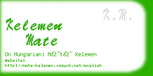 kelemen mate business card